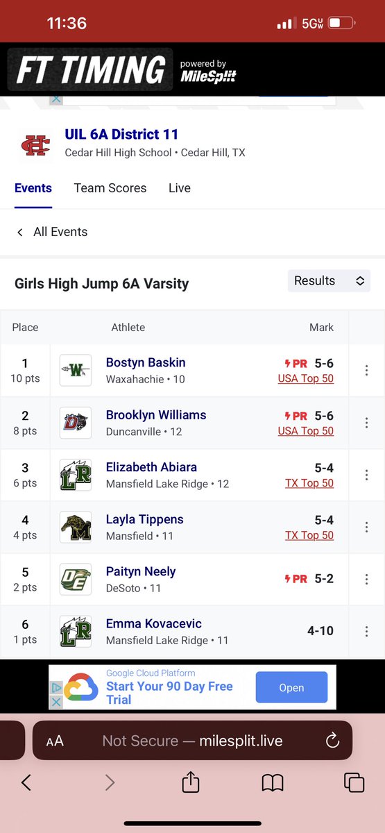 brooklynjwilli1's tweet photo. ⚡️NEW PR 5’6⚡️
See you next week in Waco! https://t.co/jhw0BoQH4u