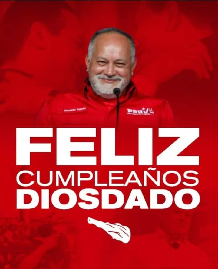#15Abril|| Sere Breve 🎂

Feliz Cumpleaños Capitán de la Patria, Diosdado Cabello Rondón, Dios y virgen del Valle lo bendiga, Nosotros Venceremos 

<a href="/dcabellor/">Diosdado Cabello R</a>
<a href="/torrealbaf/">Francisco Torrealba</a>
<a href="/Obrero_PSUV/">Nelson Herrera Perez (workerherrepe)</a>
<a href="/PartidoPSUV/">PSUV</a>
<a href="/VicePSUVObrera/">Vicepresidencia Clase Obrera PSUV</a>
@Incret_Oficial
#LogrosEnRevolución