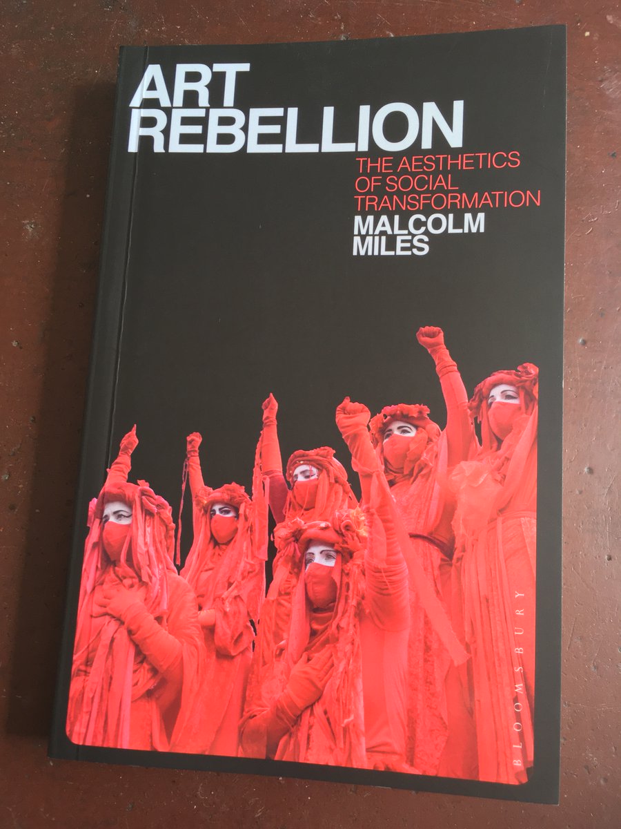Received <a href="/BloomsburyAcad/">Bloomsbury Academic</a> Art Rebellion by Malcolm Miles referencing <a href="/IntellectBooks/">IntellectBooks</a> Fortunes of War &amp; imagery from *New Greenham Common '97

Includes powerful quotes from <a href="/CuratorView/">Alfredo Cramerotti | Curating art & people 🙌</a> <a href="/picpoet___/">picpoet</a> <a href="/NBLiebchen/">N Barsdorf-Liebchen</a> 

Diolch Malcolm 🙌🏼