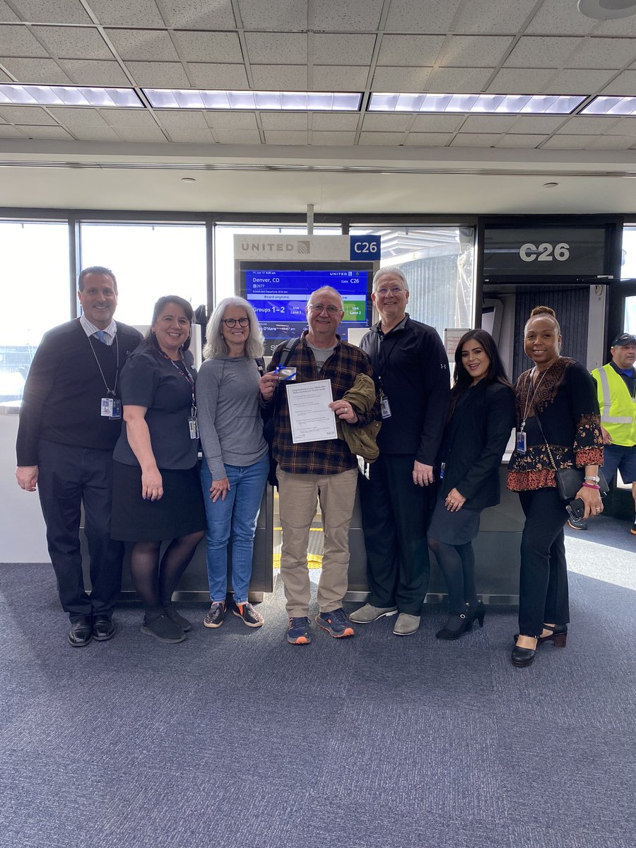 Congratulations to Mr. Neil Bennett on celebrating 3 million miles on United! We appreciate your loyalty and always look forward to see you and your wife Beth traveling out of Cleveland.