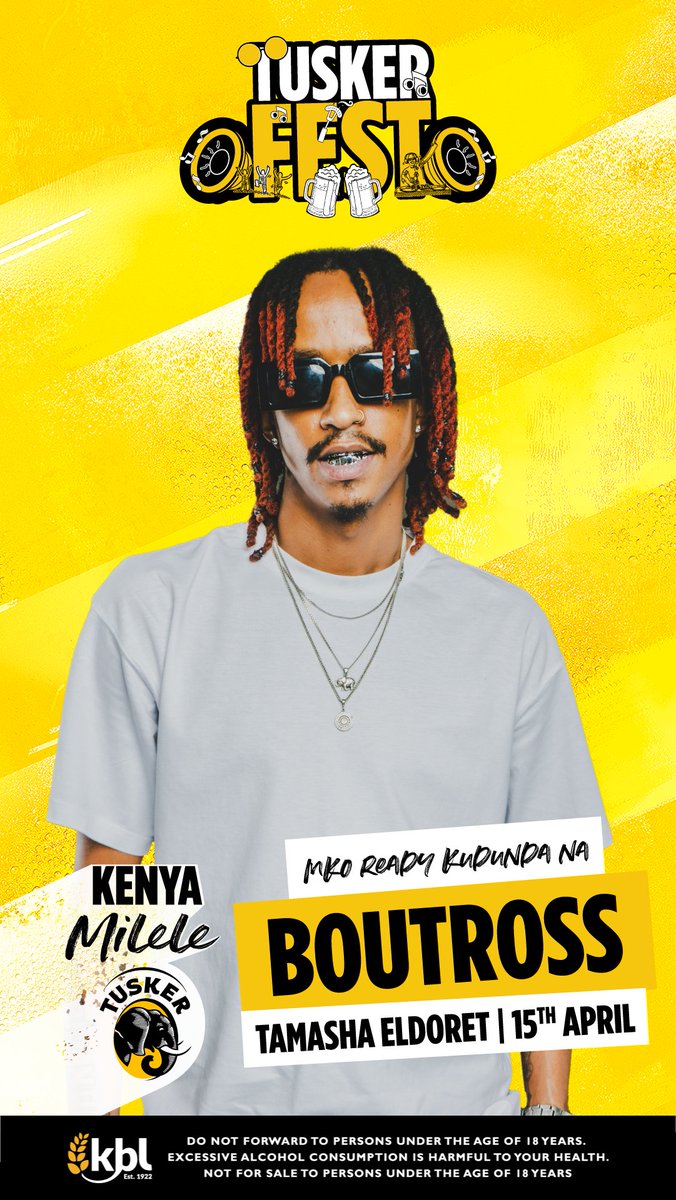 Lydiajoykarimi's tweet photo. Wakuu 🤗😁Eldoret! let's turn up pale Tamasha 2day for a great time with #TuskerFest. Line up ni kali kuruka, from Wakadinali, Boutross to Kamwana &amp; Hype Ballo.🔥 alafu Dj Joe Mfalme will be on the decks. Shikisha Tusker zako mbili baridi 4 entry. Wolan
@TuskerLager  #KenyaMilele https://t.co/um7iykSimC