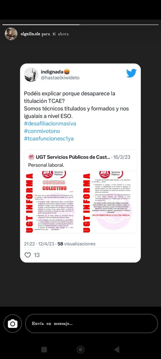 Por qué nos quieren eliminar la titulación que tanto nos ha costado sacarnos, y hemos estado trabajando?? 
No van a poder con nosotrxs. 
#tcaescyl #viral #tcaes #PodemosHablarCHV