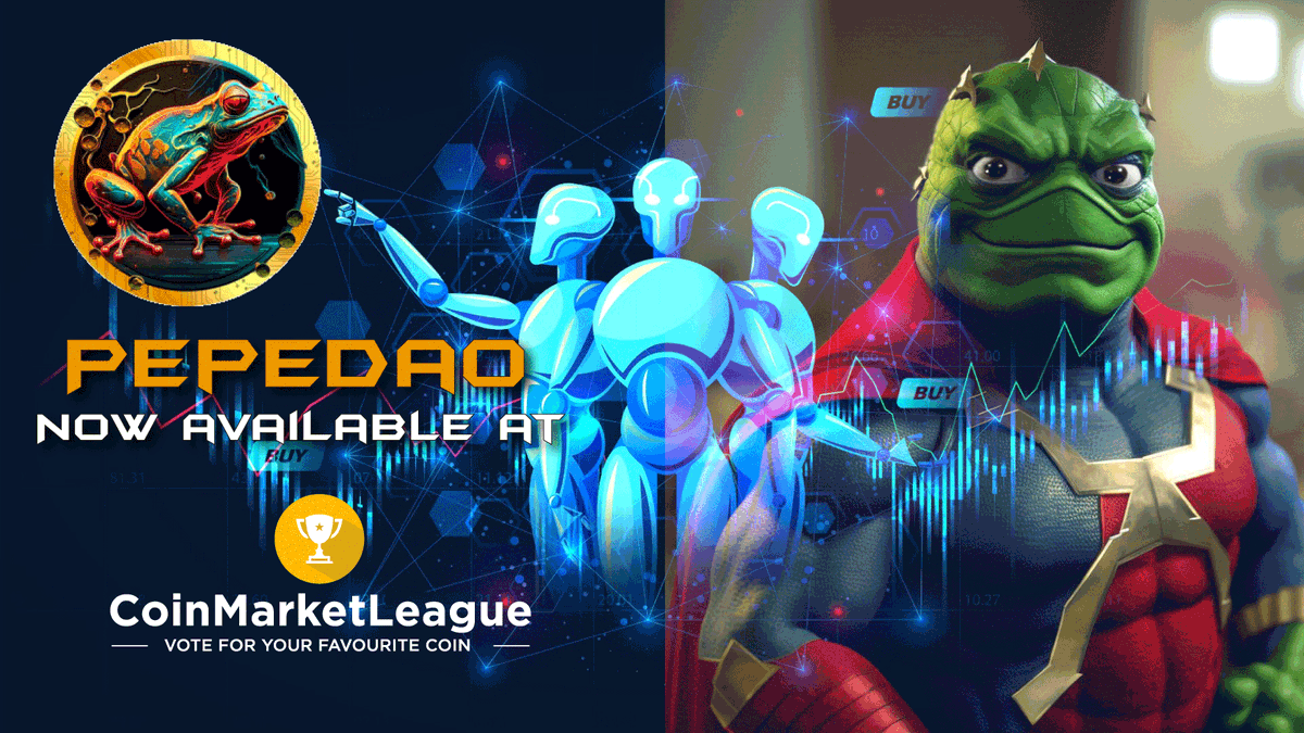 Exciting news! @ThePepeDAOBSC is now added to <a href="/CML_Crypto/">CoinMarketLeague.com</a>  rankings! 🚀

Discover more about this innovative DeFi project and join its growing community at coinmarketleague.com/coin/PepeDao  

Don't forget to cast your vote and help #PepeDao climb up the charts! 🗳️