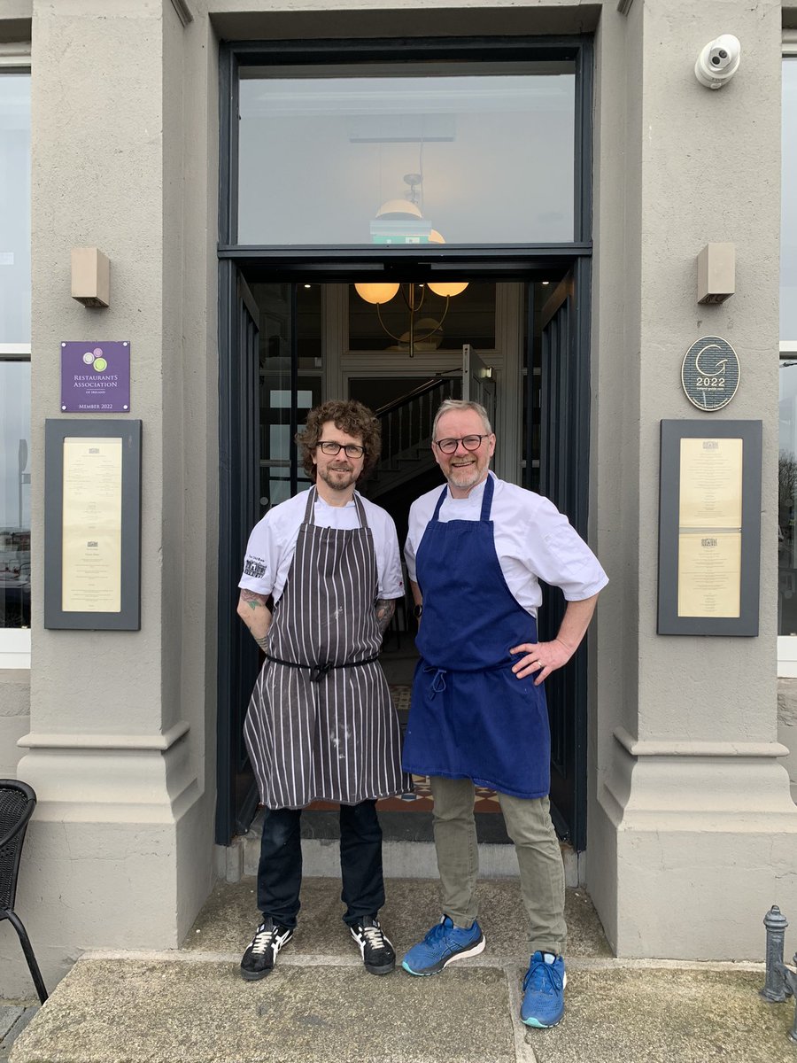 A little older these days but nothing has changed!! Delight to have my good friend and mentor @chefmickquinn join us tonight for our dinner @WdFoodFestival @TheOldBank_IRE