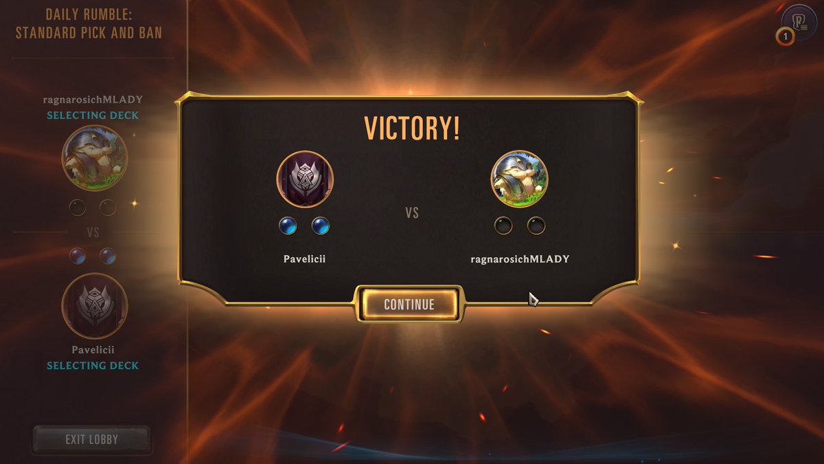 Pavelicii's tweet photo. I just reproduced it on AM in Runeterra Open while it's closed. You need to change time on your PC while you are on the screen with "Enter the Gauntlet" button.

So basically you just need 4 accounts to guarantee 9-0. 

You can check match history here: https://t.co/rYdCf9xBmb https://t.co/nzd6dz5mDV