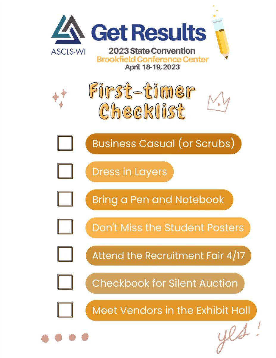 Here are a few things to keep in mind if you have never attended the ASCLS-WI State Convention. What would you add to this list?  conta.cc/3ZV0Xfs