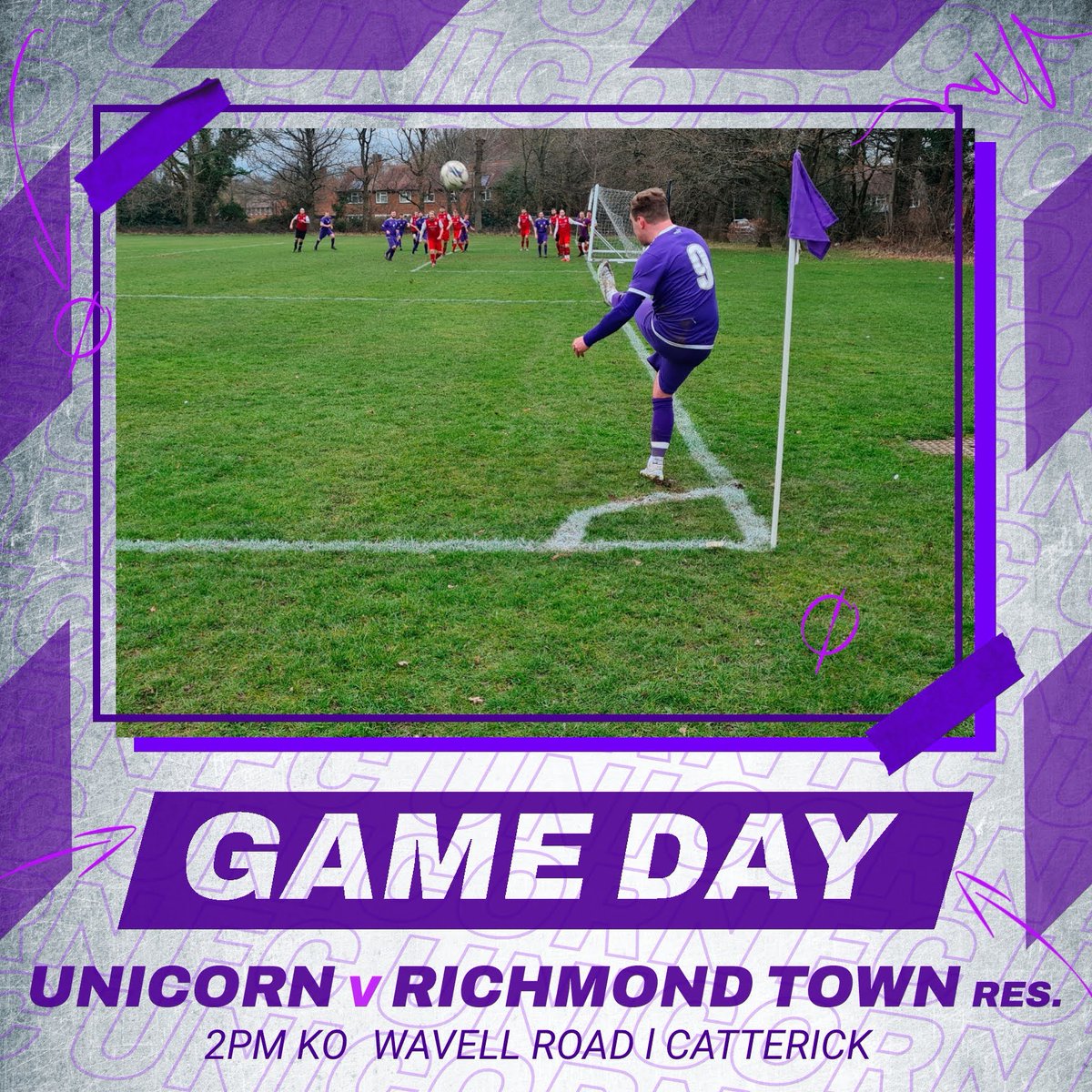 GAME DAY!
🆚 Richmond Town Res.
🏆 Wensleydale League
📍 Wavell Road
⏰ 2pm KO
#earlyko #grassroots #unicorn #unicornfc 🦄🦄