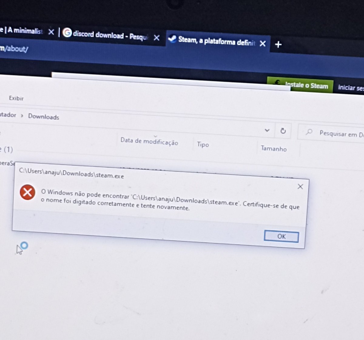 chamando todos os nerds em Pc

restaurei meu notebook, e agora nada nele tá baixando

só consegui baixar o opera, mas quando tento outras coisas, ele diz que o local do arquivo nn existe e exclui automaticamente

essas coisas aqui que aparecem: