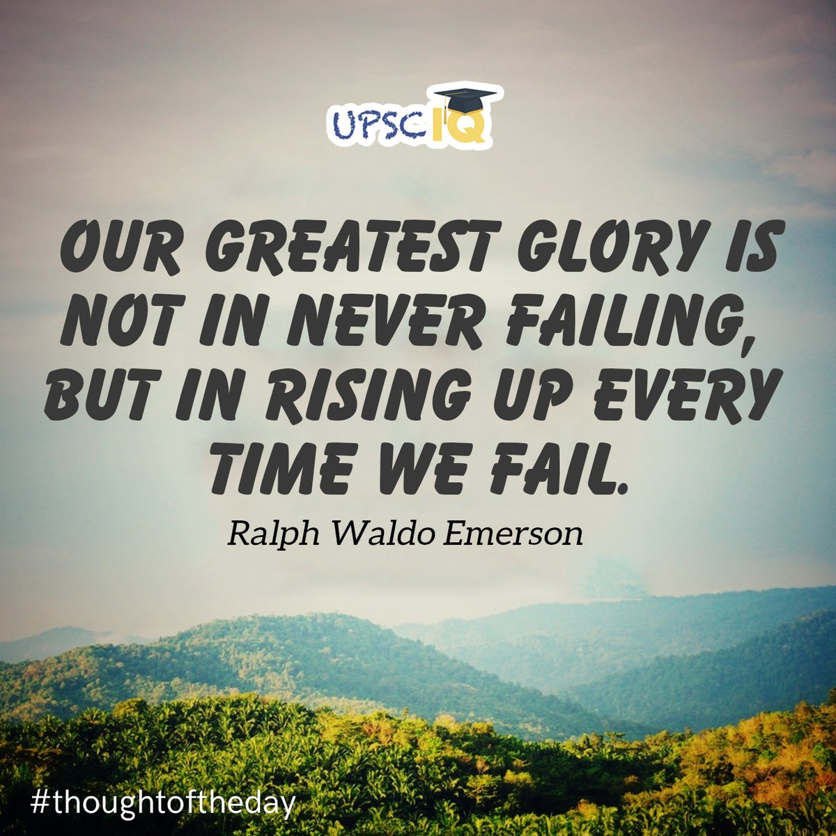 upsciq's tweet photo. #greatestglory #neverfailing #risingup #everytimewefail #ralphwaldoemerson #thoughtoftheday #Motivationalquote #dailymotivation #quotes #quoteoftheday #todaythought #quotesaboutlife #quoteofthelife #dailyquotes #dailythoughts #motivationquotes https://t.co/Wq2WZrGFOg