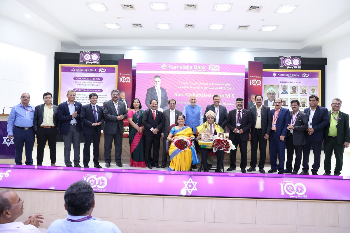 Karnataka Bank on Twitter "Shri. Mahabaleshwara M S, the incumbent Managing Director and Chief