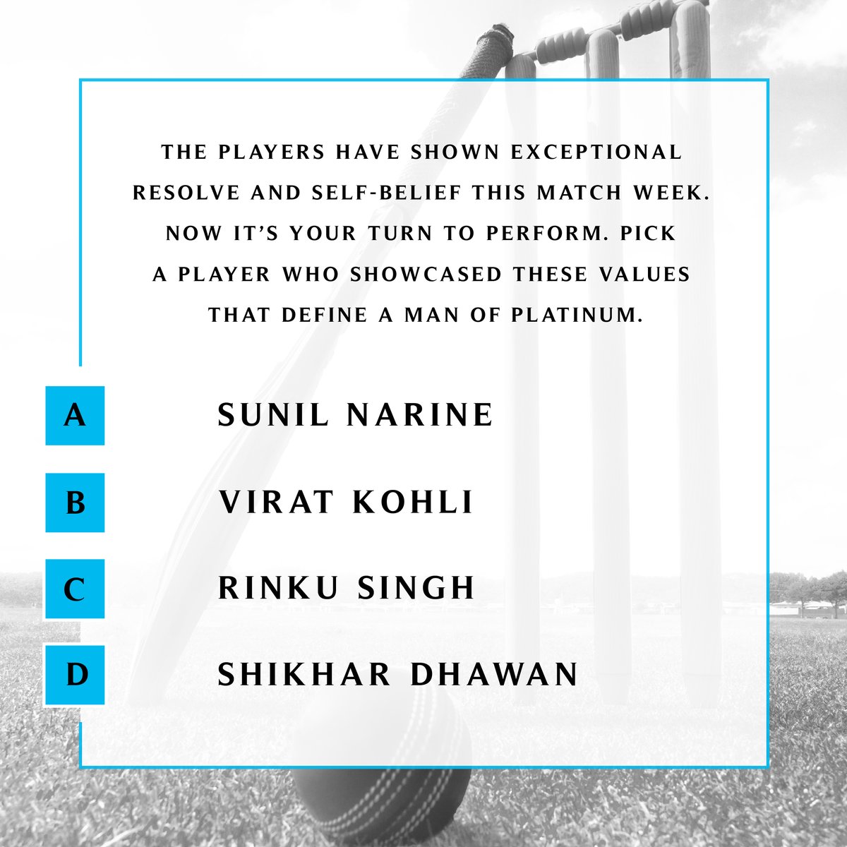 men_of_platinum's tweet photo. True character is found in resilience. And at @cricbuzz we know that. This week, we saw exceptional displays of this trait on the field. Tell us who you think should be the Man of Platinum of the week.  

#ManofCharacter #NothingLikePlatinum #PT950 #RareCharacter #Contest https://t.co/41NO8A4NXa