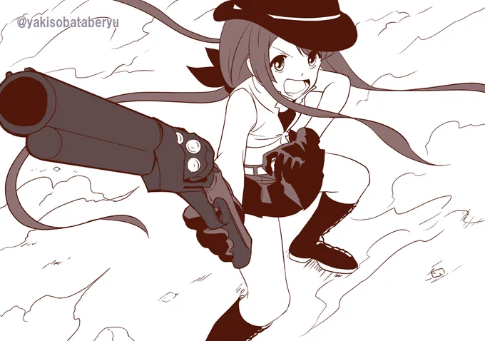 #改白露型版深夜の真剣お絵描き60分一本勝負お題:『江風』『銃』引き金を引くことだけが本当の強さではないから 