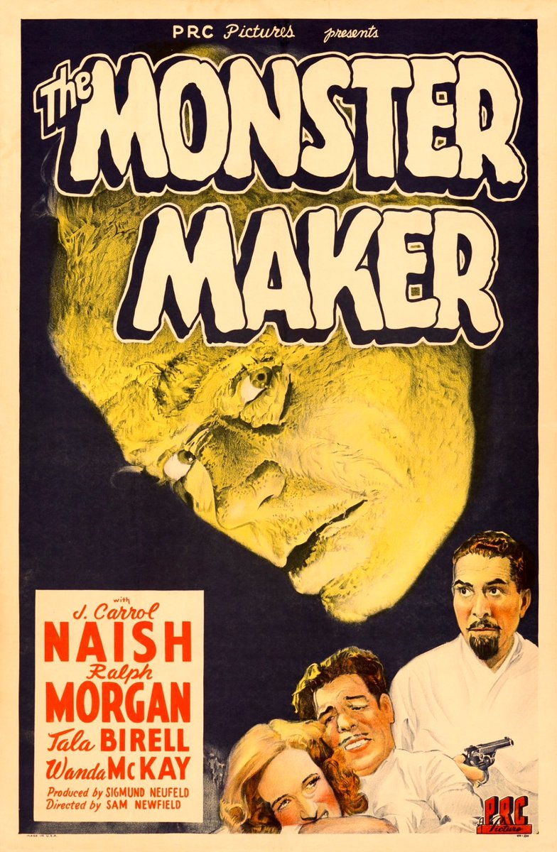 The_Bandit1980's tweet photo. Movies that were released on this day (April 15) in horror history!
#TheMonsterMaker (1944)
#DevilBatsDaughter (1946)
@kinky_horror @LolaMurder @ConnieJoJo2 @streamrest @Embalmist @AgeofSmut @Localpwincess1 @Stephanieforts3 @grannytrap @madaboutHolly @halogirl22 @HerschelMims https://t.co/FmII4OMN9I