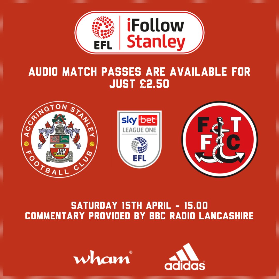 Accrington Stanley on Twitter "💻 If you’re unable to attend this
