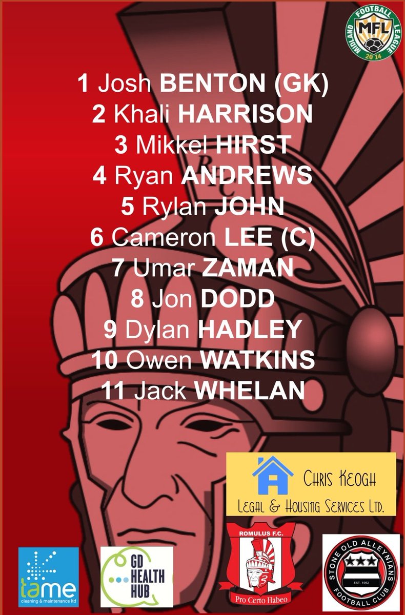 Romulus Football Club on Twitter "👥 TEAM NEWS 👥 Here is your Romulus