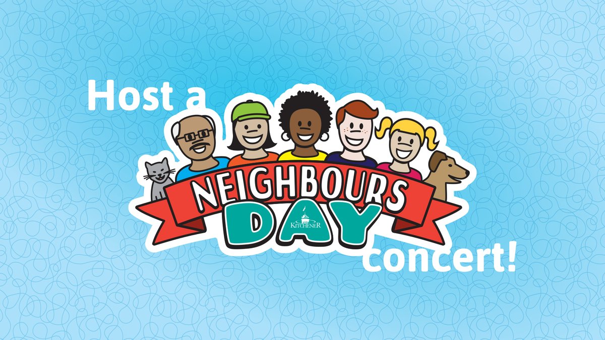 Neighbours Day is coming up on Sat. June 17 and we’re looking for residents to host #NeighboursDay concerts on their porch, lawn, driveway, or front yard where we provide the musician. Interested? Apply by May 15: Kitchener.ca/neighboursday 

#LoveMyHood