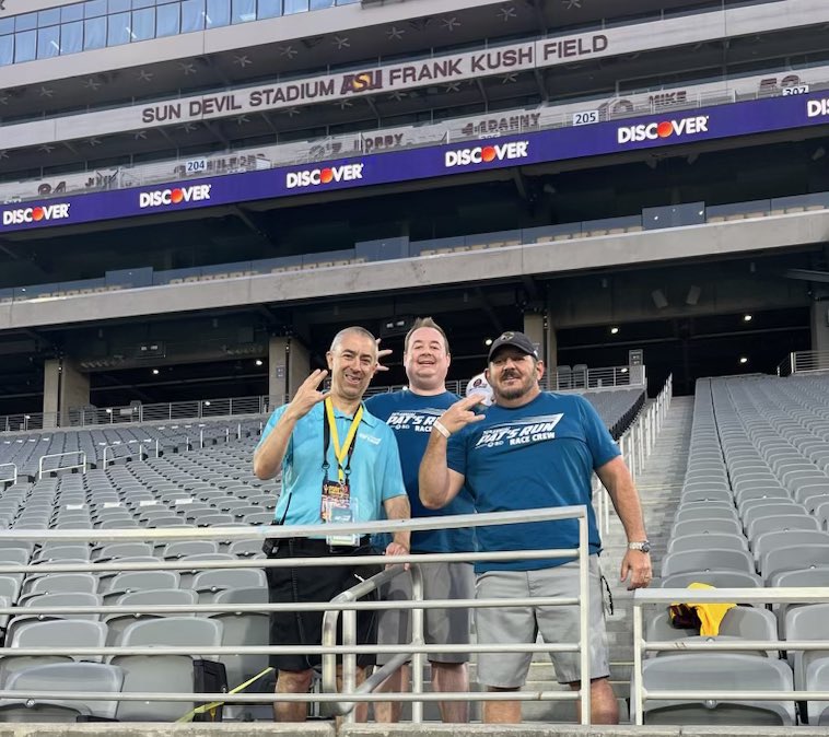 Honored to work today with the best in the business @DougTammaro. My dawg, @andrewtaylor09 ain’t no slouch either. #PatsRun #PatsRun23 @pattillmanfnd @TEKsystems