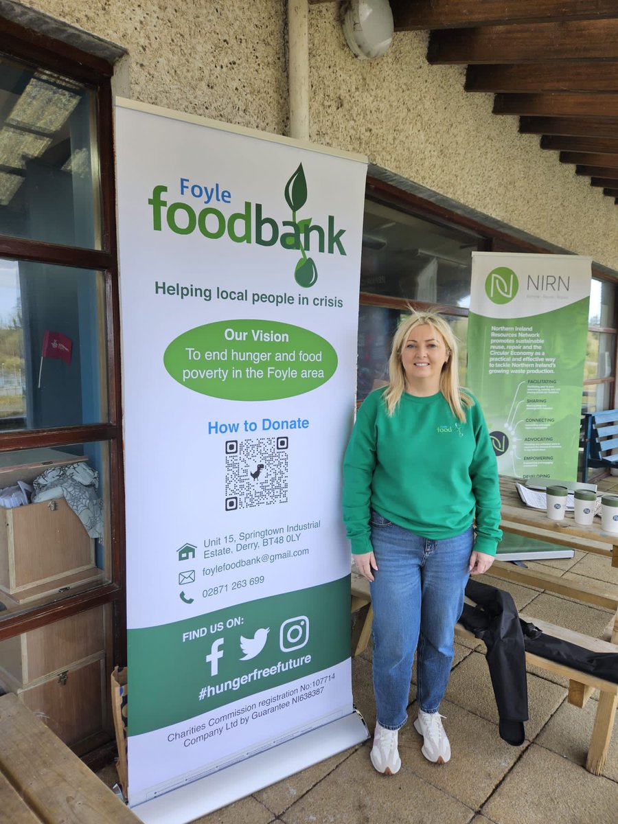 FoyleFoodbank's tweet image. We are at Creggan Countrypark 1st Birthday of #CommunityFridge good to catch up with Caroline from @NIresourcesnet @CregganCountry1 @Trussell_NI