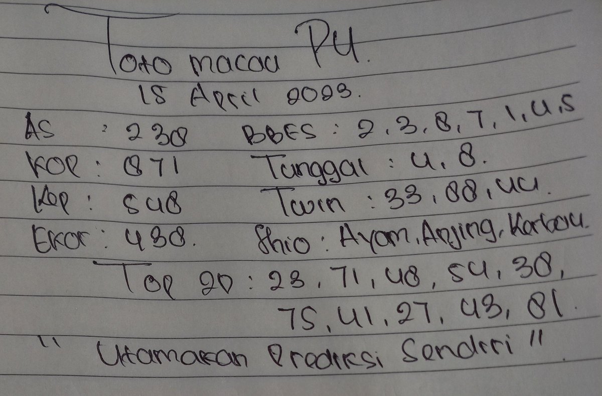 prediksipinky's tweet photo. Halo beb kembali untuk bagi bagi angka lagi nih๐ฅฐ๐ฅฐ
Semoga angka TTM P4 malam ini bisa bawa kita JP ya ๐ฅฐ๐ฅฐ
#rumustotomacau #totomacaumalam #totomacaup4 #ttmp4 #totomacaumalam2 #ttmmalam2 #fearwomen #HANBIN #CosmostalesJKT48 https://t.co/yRytMTQg5E