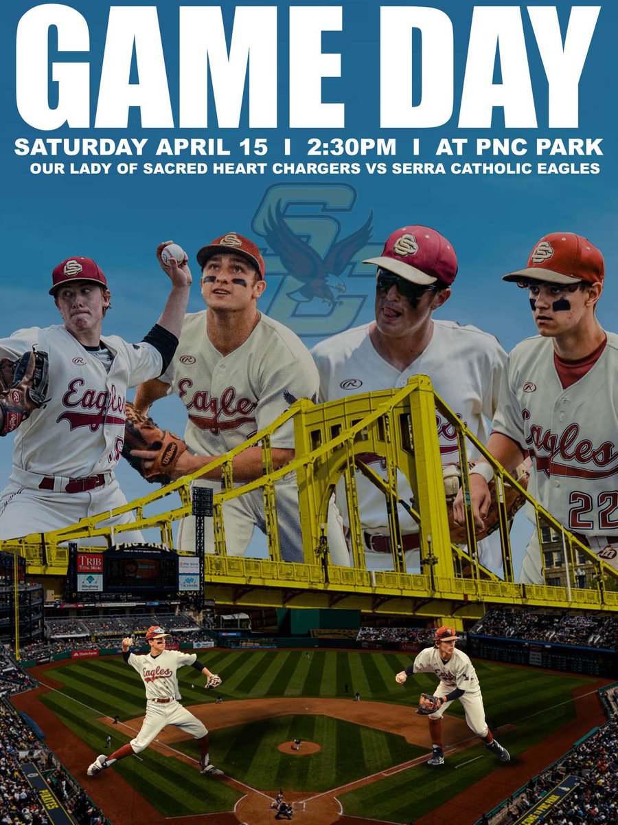 It’s game day‼️The Eagles travel to PNC Park to take on OLSH. Admission is free!! #goeagles🦅