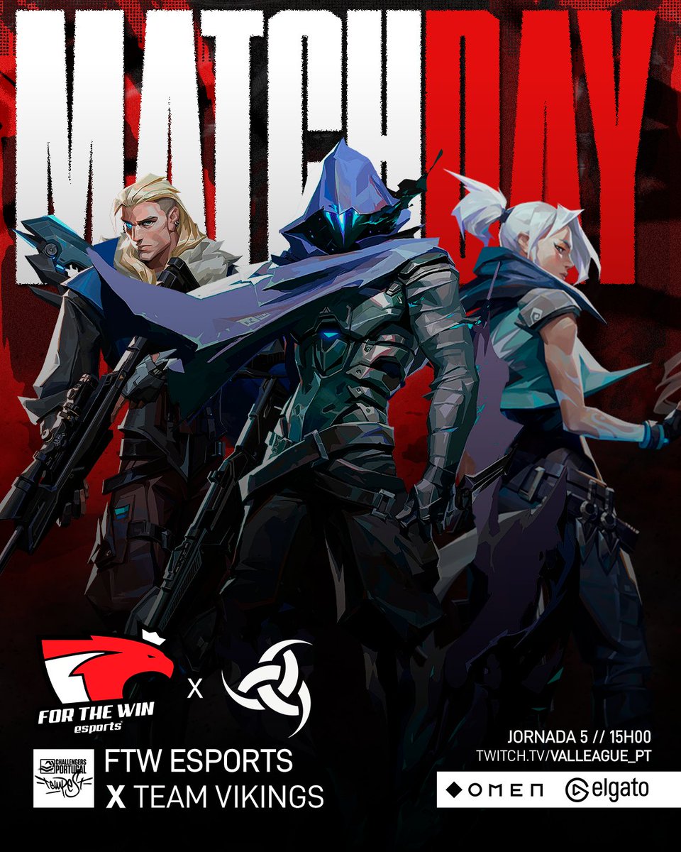 A hora da Tempestade chegou! ⛈️

Vamos entrar no servidor da <a href="/valleague_pt/">VALORANT Challengers Portugal: Tempest</a> para defrontar a <a href="/TeamVikings/">Vikings</a> na 5ª jornada! 🔥

📺 twitch.tv/valleague_pt

#ftwesports #ftwarmy #ftwvalorant #OMENFTW #elgatoFTW