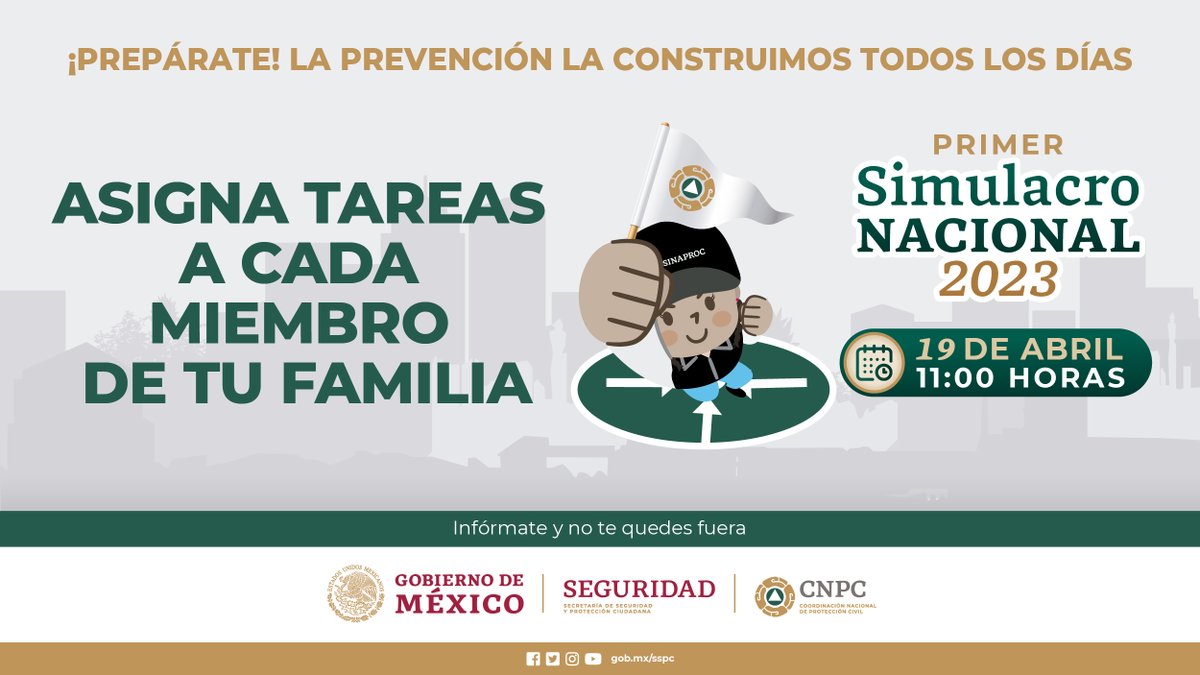 SismologicoMX's tweet photo. En las actividades del #SimulacroNacional del 19 de abril a las 11:00 am, las redes sociales del SSN funcionarán de manera normal, reportando las  características de cualquier evento sísmico ocurrido en nuestro país. Mas información en:
https://t.co/MsKXvKfeHa https://t.co/ch82We4Vl2
