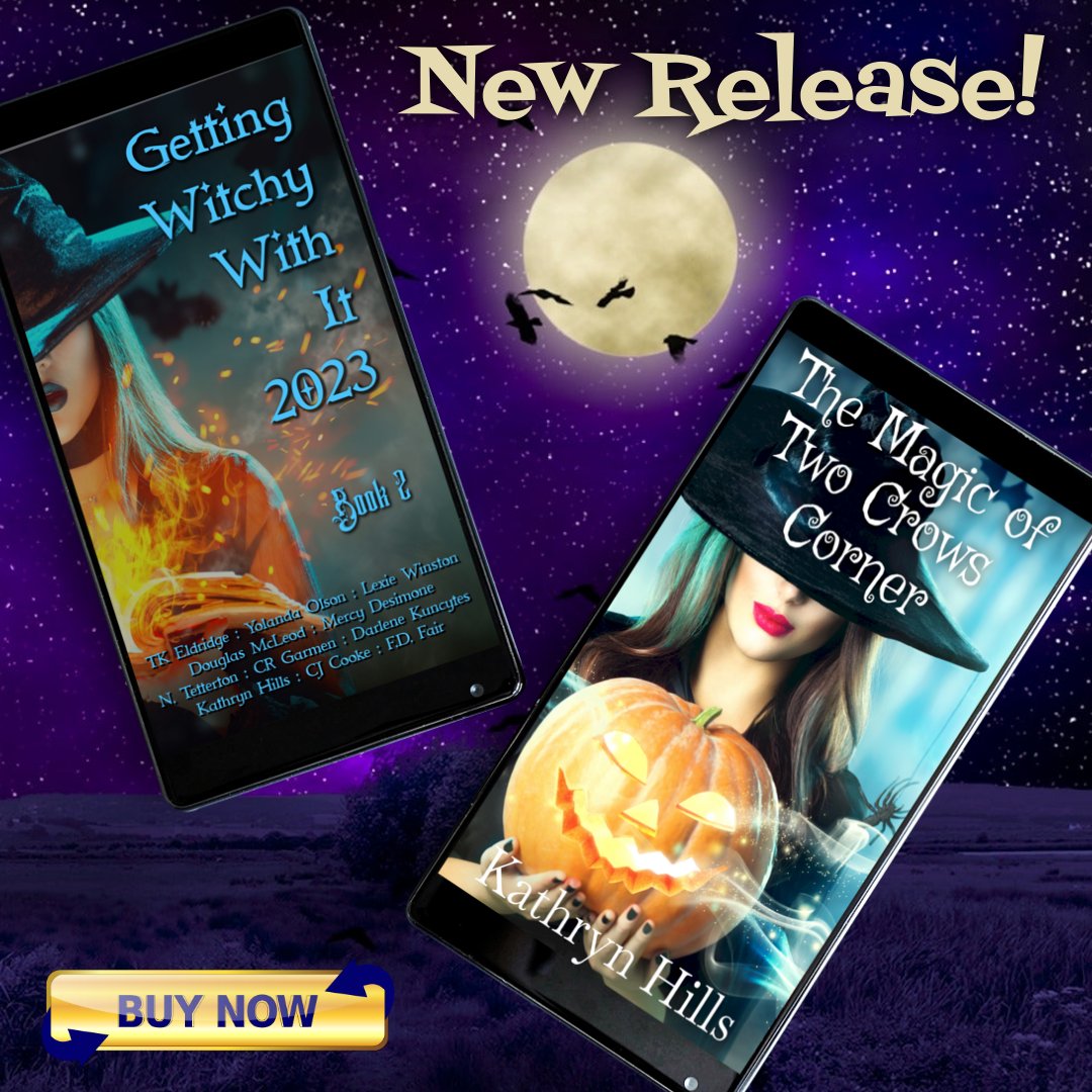 AuthorKathrynH's tweet photo. #NewRelease! BOOK #2 of the #gettingwitchywithit #Romance #anthology! 🖤🎃📚✨ A collection of #shortstories from Getting Witchy With It attending authors! It’s all for a great cause - All proceeds go to charity! #RomanceGems #RomanceReaders https://t.co/ylc8KeA2oW https://t.co/XayPzUO0kN