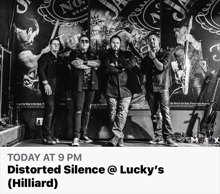 Tonight! Distorted Silence 9pm at Lucky’s in Hilliard! Hope to see you! 
facebook.com/events/s/disto… #asseenincolumbus @OHIOMUSICSCENE #qfm96 #997theblitz #columbusmusiclive