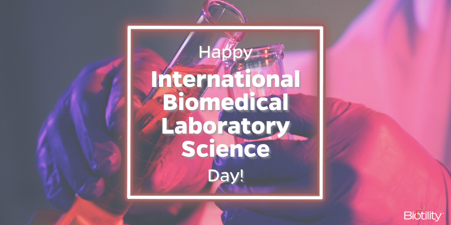 biotility's tweet photo. 🔬 Happy International Biomedical Laboratory Science Day 2023! Today we celebrate the integral part that #biomedical #laboratory professionals play in diagnostic and preventative #healthcare systems around the world. 👩🔬 #IBMS #BLSDay https://t.co/2cjIQqd2MT