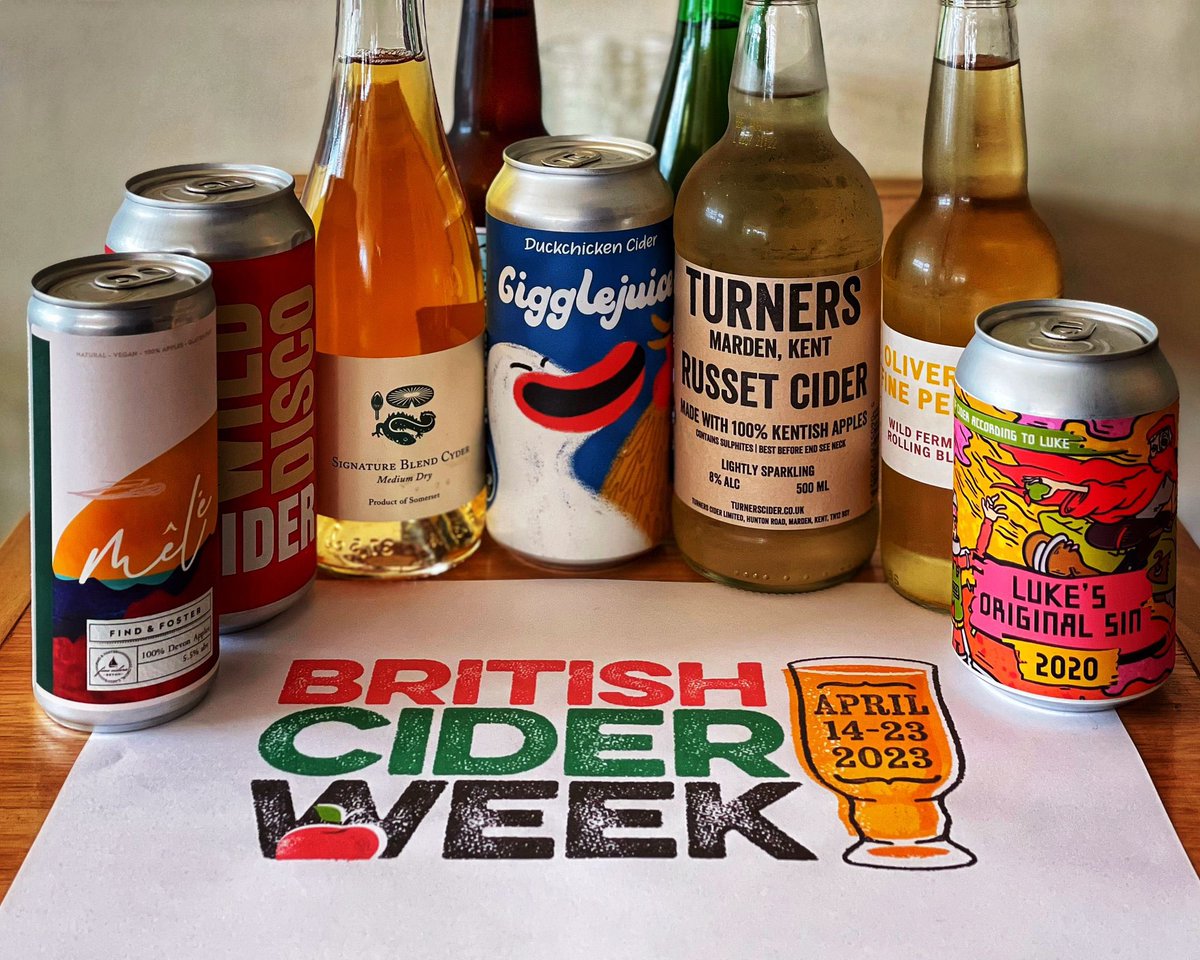 It’s British Cider Week! As well as a wide range of changing still and sparkling cider and perry on draught, we have delicious cans and bottles to serve you. Come in and chat to the team and try something. The flavours and aromas are so varied and tasty. #BritishCiderWeek