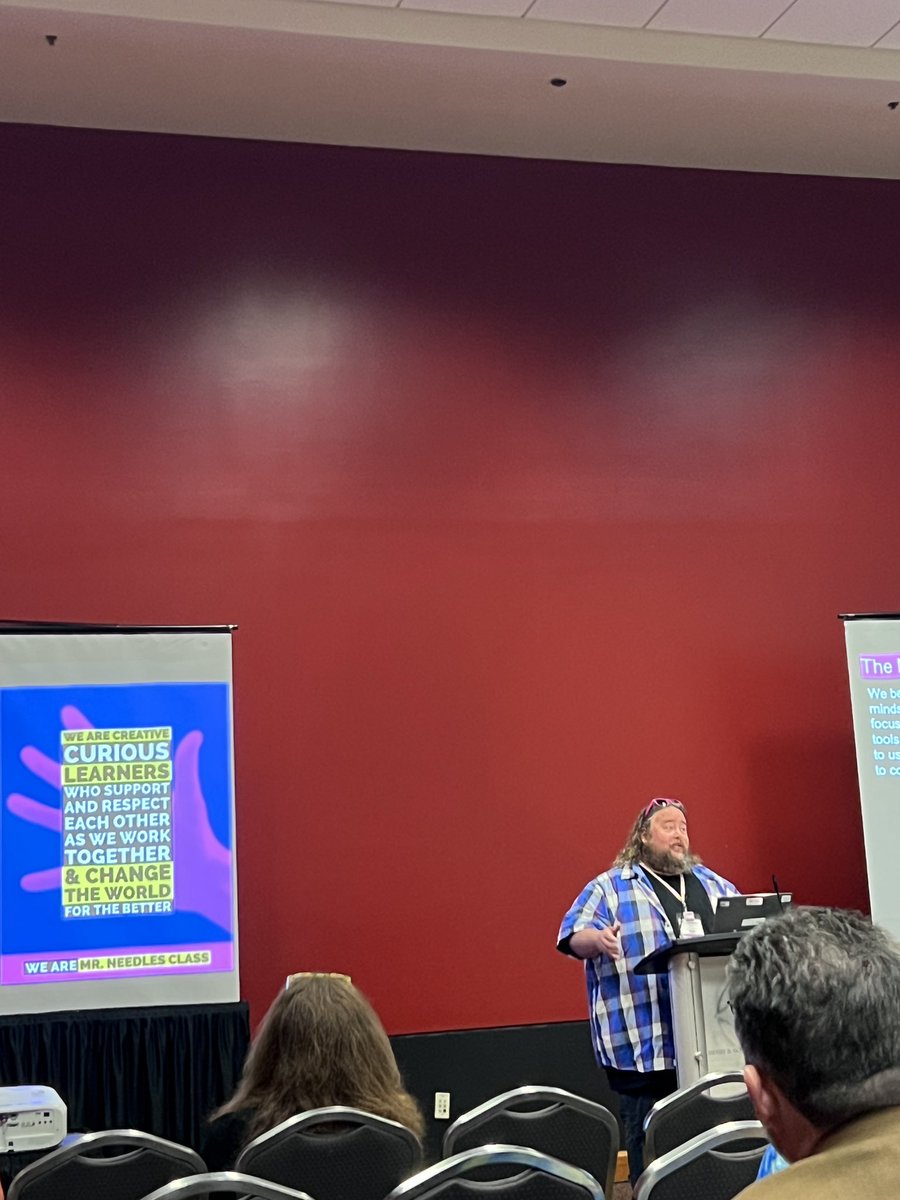 KerryParrishArt's tweet photo. @timneedles talking about media arts ideas ! Lots of great tips and tricks from a #techleader #naea23 #artedtech https://t.co/dY6KEbK4az