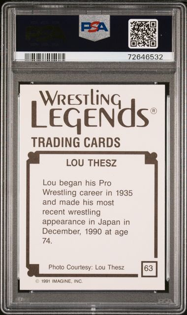 1991 Imagine Wrestling Lou Thesz PSA 9 Auto 10…top pop for a set with impossible centering…these cards are so underrated, first autographed wrestling set #imaginewrestling #louthesz