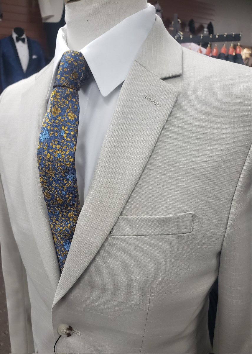 Look your best in this sand color suit from Chazmatazz Formalwear of Toms River 's retail collection. Available in suit separates and cut in a slim fit. 2 button notch lapel with side vents. 
#mensclothing #OceanCounty #chazmatazzstyle #menssuits #TomsRiver #JerseyShore