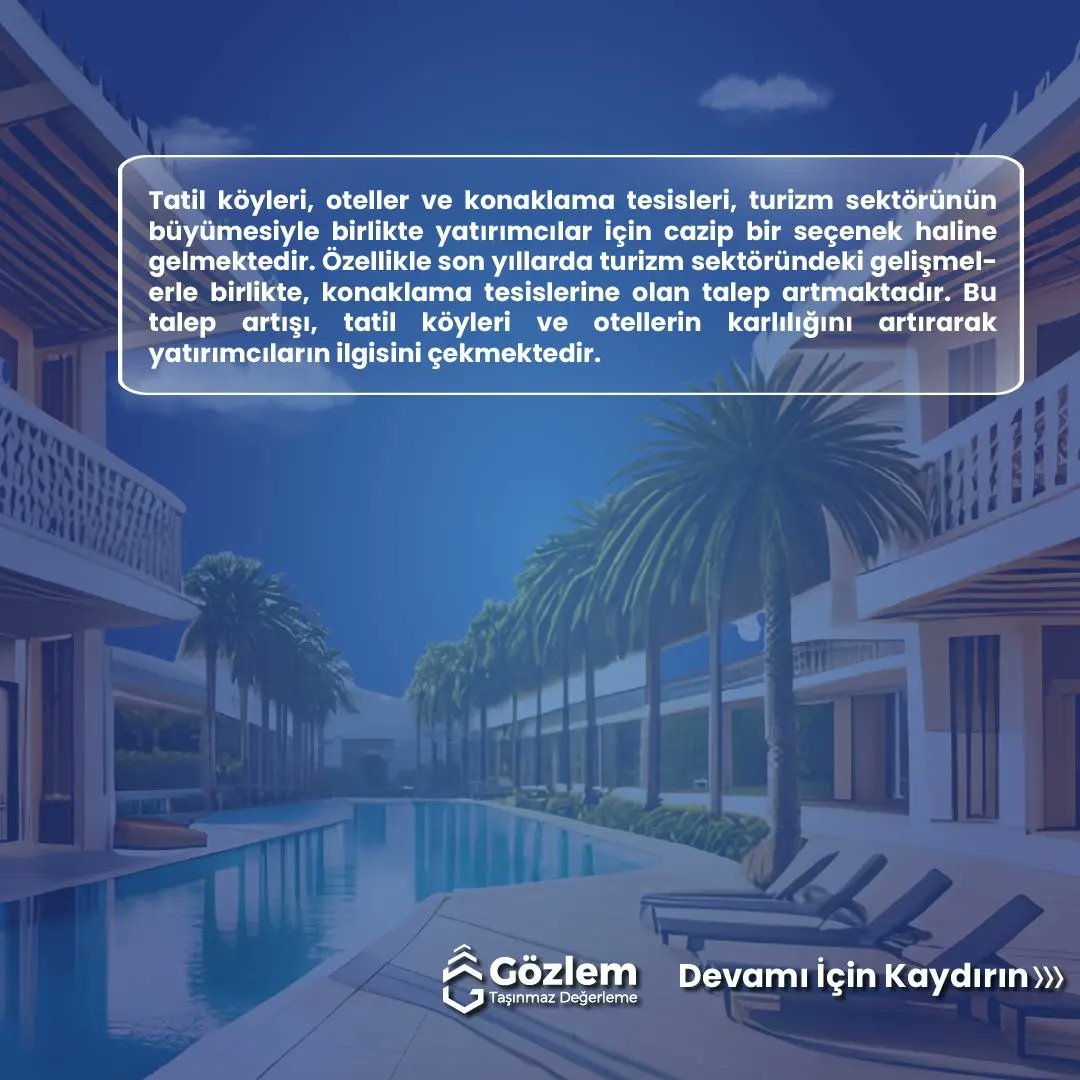 gozlemtd's tweet photo. #turizmgayrimenkulleri #turizmdeğerleme #gayrimenkuldeğerleme #emlakpiyasası #emlakfiyatları #tatilvillaları #tatilkonutları #turizmyatırımı #emlakyatırımı #değerlemedanışmanlığı #gayrimenkulportföyü #emlakinvest #yatırımstratejisi #yatırımönerileri #emlakdanışmanlığı https://t.co/OAHa28tYtp