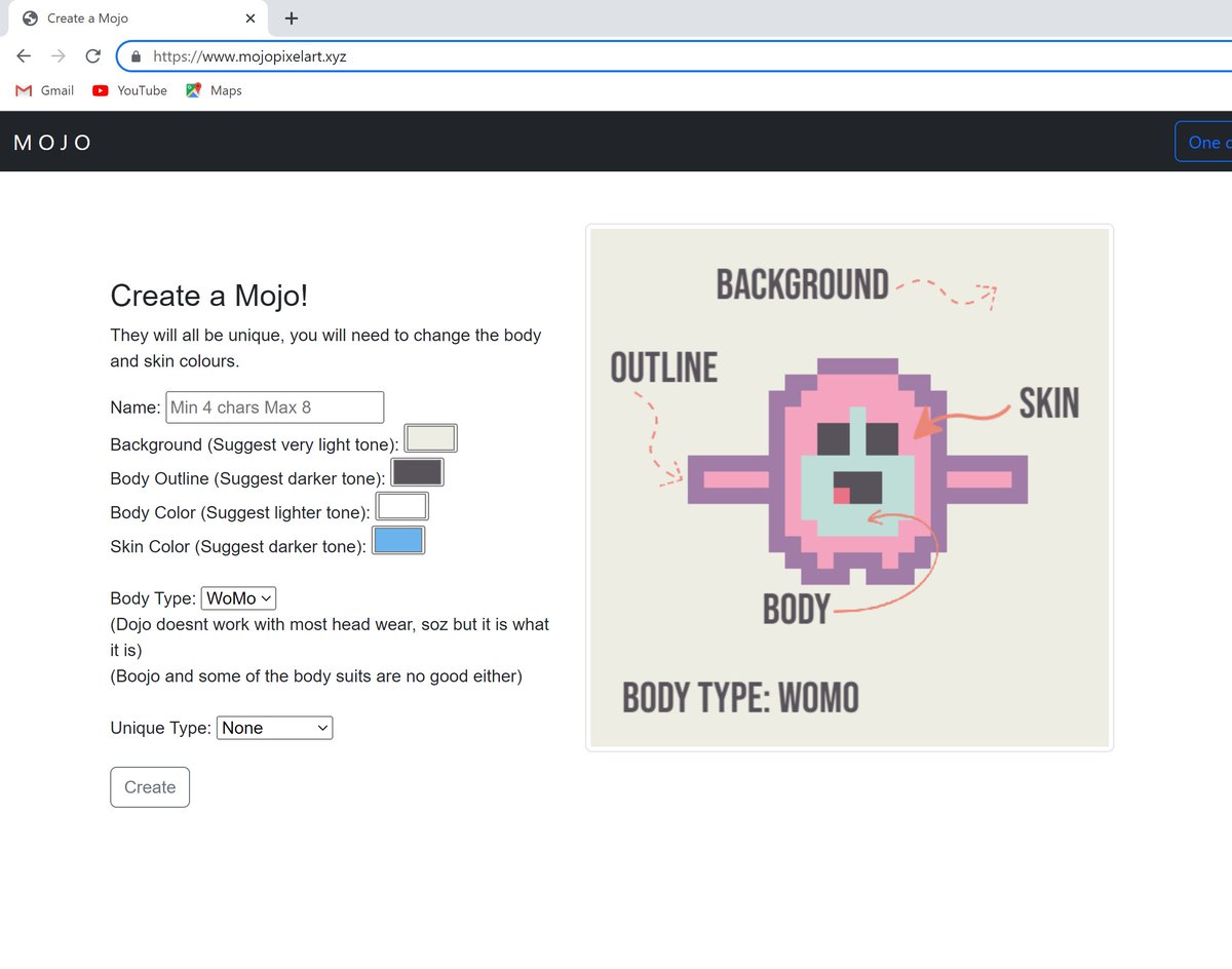 Hey, make a mojo. All data is saved so choose wisely! Link in Bio!

Some safari issues apparently. Work in priogress