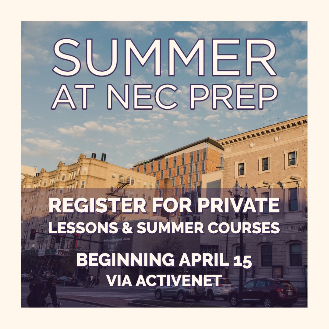 Don't let this recent weather fool you–it's not summer yet!

But it is just around the corner at NEC Prep! Registration is now open for Summer Courses &amp; Private Lessons through your ActiveNet accounts.☀️

#NECPrep