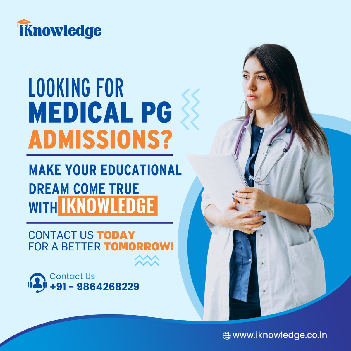 iknowledgeindia's tweet photo. Attention all medical students! Are you looking to apply for NEET PG admissions this year? Look no further than iKnowledge! Our team of experts can help guide you through the application process and ensure that you have everything you need to succeed
#NEETPGAdmissions #iKnowledge https://t.co/AYe2r1GNRH