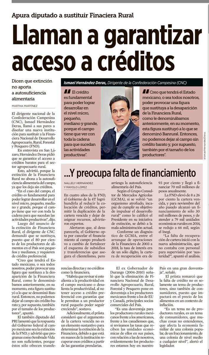 En defensa del campo y de los campesinos ⁦<a href="/hernandezderas/">Ismael Hernández</a>⁩   Via ⁦@reformanacional⁩