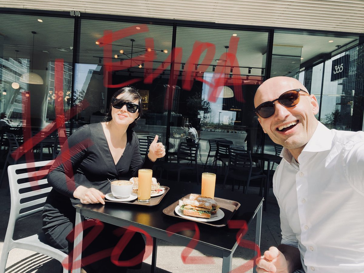 First stop at #EHRA2023: having lunch with my wonderful colleague and friend #PieterPostema! 😎😎 @amsterdamumc @CardiacDevices_ 

#EPeeps #CardioTwitter @escardio @EHRAPresident #RadiotherapyAblation #SCD #cardiogenetics @ArthurWilde5 @cbezzina1