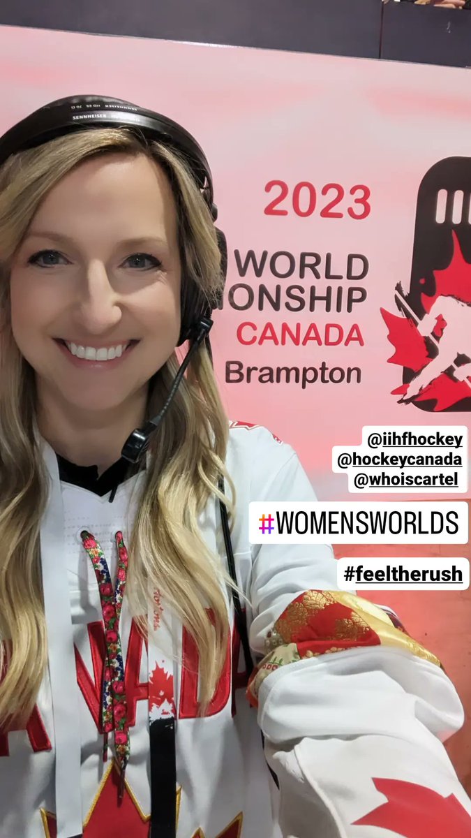djaleksandra's tweet photo. It's finals weekend at the @IIHFHockey #womensworlds and I'll be doing a pop up #djset before CAN vs. SUI at gate 1. Stop by to say hello! ➡️ Swipe to #feeltherush of the #shootout from the CAN vs. USA match last week. @HockeyCanada https://t.co/Msyfga2hGO