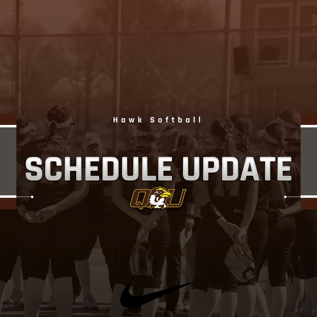 QUHawksSB's tweet photo. Due to inclement weather on Sunday, our games at UIS have been moved to Tuesday 3.18 with game times at 1/3pm. #Team50 #hawksb https://t.co/qhe6E8VAk5