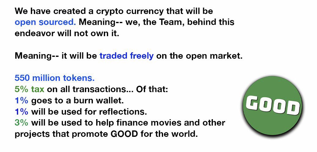 GoodCrypto2Day's tweet photo. Only a few hours before we deploy the smart contract on ETH network.

Stay tune for the update and a new contract address 👀

#GOODTOKEN #Altseason #Crypto #ETH https://t.co/HengoZKEma