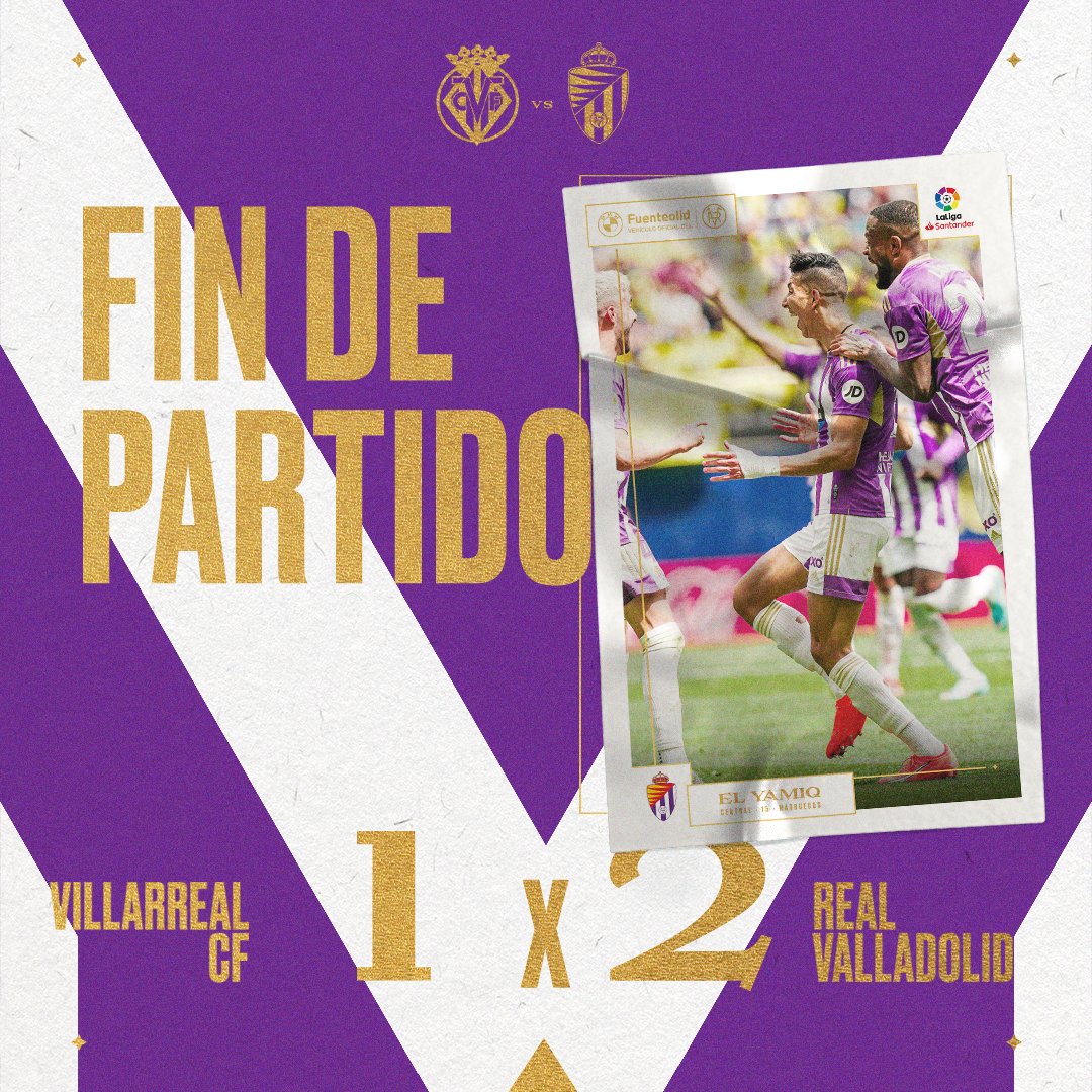⎾1✕2⏋  ●  FINAL DEL PARTIDO
¡FINAAAAAAAAAAAAAAAAAAAAAAAAAAAL!
3 puntos que son ORO.
¡VAMOS, PUCELA!
#VillarrealRealValladolid | #BMWfuenteolid