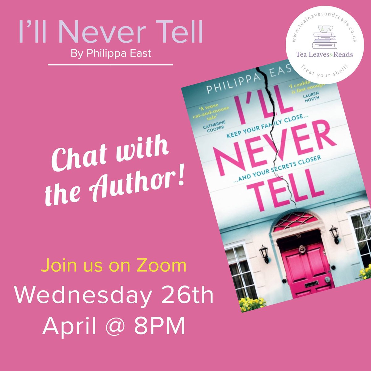 Online #Zoom Event with @philippa_east ! 
 
📚 When: Wednesday 26th April 2023 at 8pm
📚 Where: Zoom 
📚 Sign up: forms.microsoft.com/e/ErwmDE7s4Z

Questions about the event? Just pop us a message or email, happy to help.

#BookTwitter #BookClub #OnlineChat