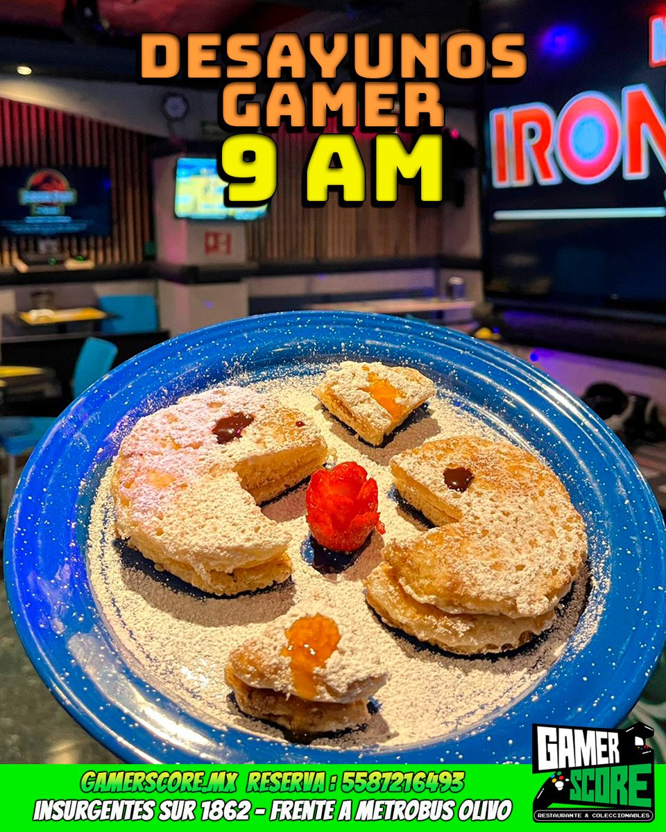 Gamerscore_MX's tweet photo. Iniciamos a las 9 am 🤩 con Desayunos, Finaliza tus Vacaciones con un delicioso Desayuno 🥞☕y todos tus videojuegos favoritos 🤖👾🎮
📱Reserva 5587216493
📍Insurgentes Sur 1862, CDMX
.
.
.
.
.
#delicious #beer #yummy #comida #restaurante #foodlover #food #foodie #instafood https://t.co/DcuXZsDXvA