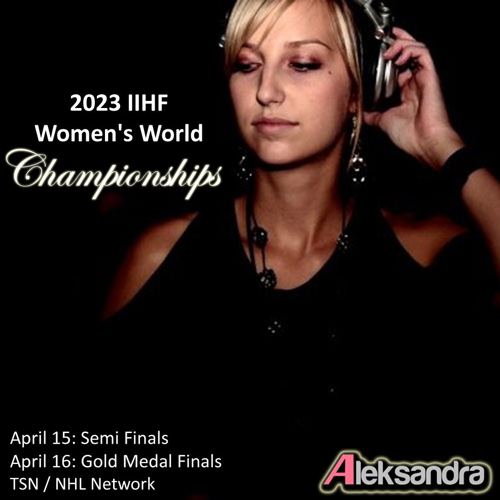 djaleksandra's tweet photo. Finals weekend! #feeltherush #womensworlds  @HockeyCanada @IIHFHockey 
Pop up #DJ set to get you (even more) fired up! 
#goodoldhockeygame https://t.co/Wdmw3vEUas