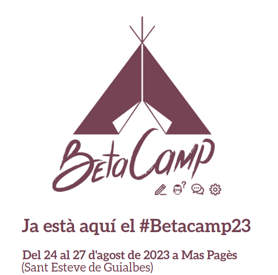 lamirada's tweet photo. El 24, 25, 26 i 27 d'agost torna #betacamp23! Obrim inscripcions per Sant Jordi. Fes-te un regal i vine a aprendre, conviure i gaudir com mai amb la colla educativa més rumbera del món educatiu #tornem #finalment #nohipotsfaltar
Tota la informació a: https://t.co/yJL8ynWeP2 https://t.co/4zFmrKzaMu