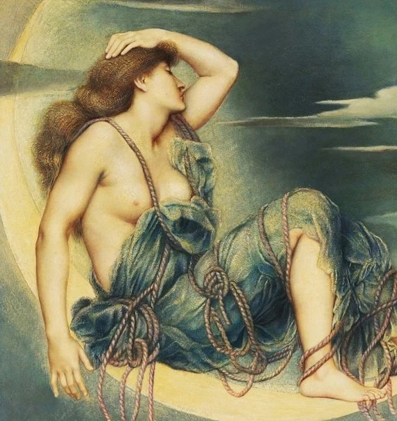 Geppy80's tweet photo. My entry for April #monthofmasters #drawthisinyourstyle (Evelyn de Morgan) #drawingchallenge #watercolorpainting #watercolour #watercolourart #ArtistOnTwitter @ArtMutuals https://t.co/ypIj9D8ItA