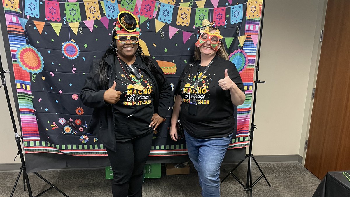 UCFPolice's tweet photo. As National Public Safety Telecommunications Week comes to a close, we wanted to share a few photos from the week’s celebrations.

Our dispatchers had fun dressing up for themed days throughout the week, complete with a backdrop and decorations! https://t.co/sjnJdhR9N2