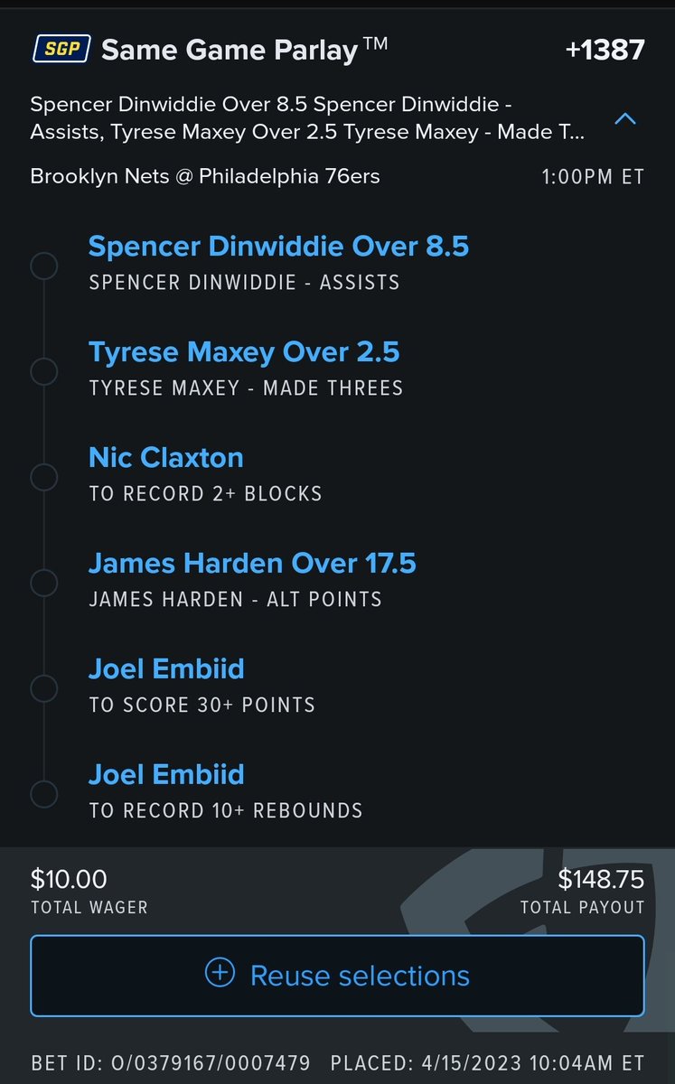 LockDownBets on Twitter "Parlays first. I put 0.2u on the SGP for the